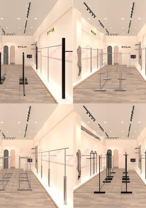 Giá treo quần áo cho shop thời trang