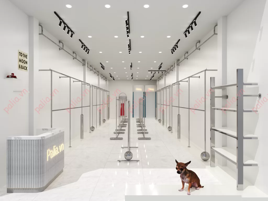 thiết kế shop quần áo nhỏ đẹp