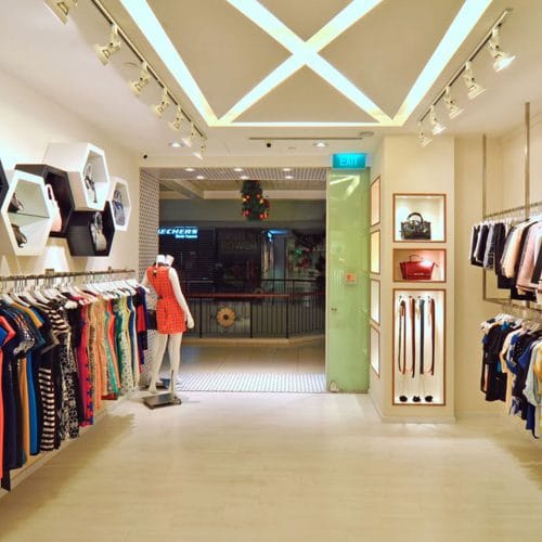 đèn cho shop quần áo