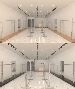 giá treo quần áo shop
