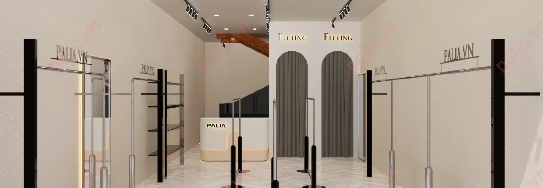 giá treo quần áo shop