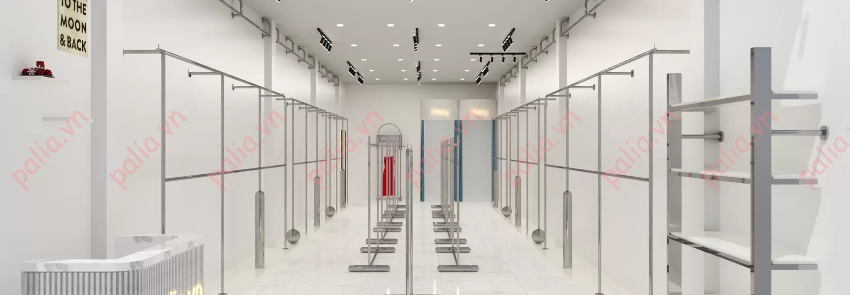 thiết kế shop quần áo nhỏ đẹp